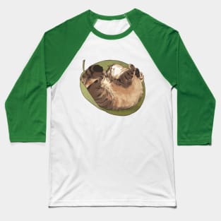 Tabby cat sleep in a leaf Baseball T-Shirt